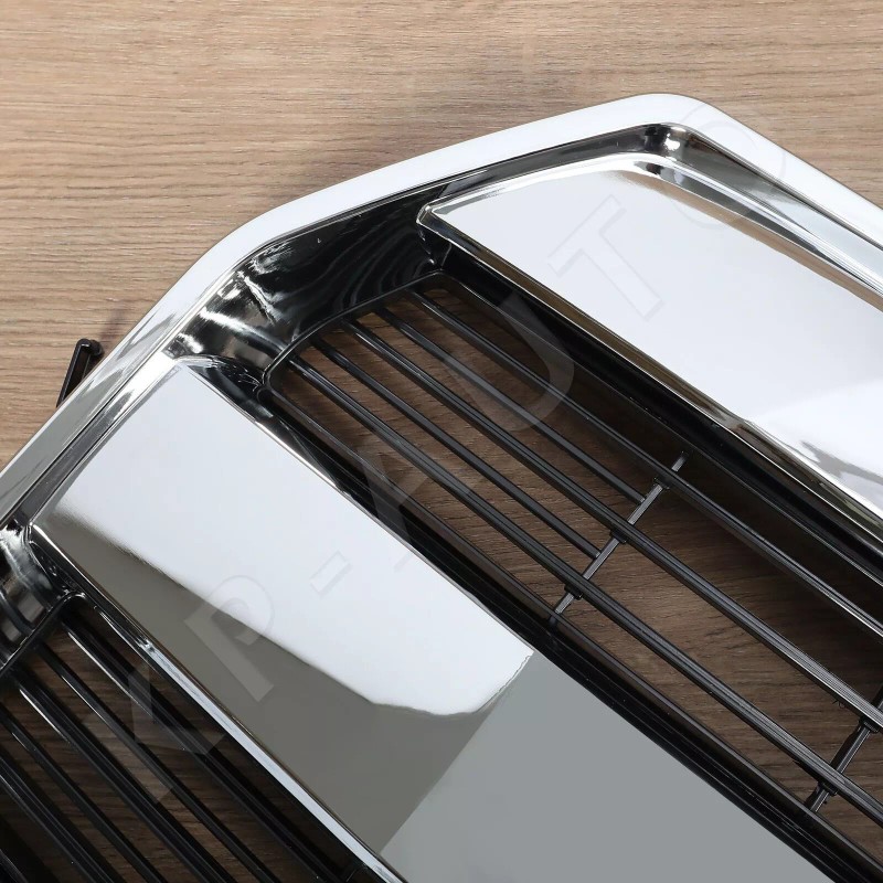 KingParts-Auto Chrome Front Upper Grille Grill W/O Camera For 2015