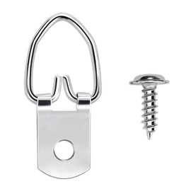 Cyanbone D Ring Picture Hangers with Screws, Small D Hooks for Hanging Frames, Mirrors, Canvas Art, Signs and Paintings (48 Pack)