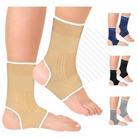 MASIOR Ankle Support Compression Sleeve for Men & Women | Running, Sports, Ligament Damage, Sprained Ankle, Achilles Tendonitis, Plantar Fasciitis | Foot Brace, Ankle Support for Football