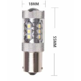 YAN Strobe Flash Purple 7507 BAU15S PY21W 80W LED Bulb Rear Turn Signal Light Y1 JPU