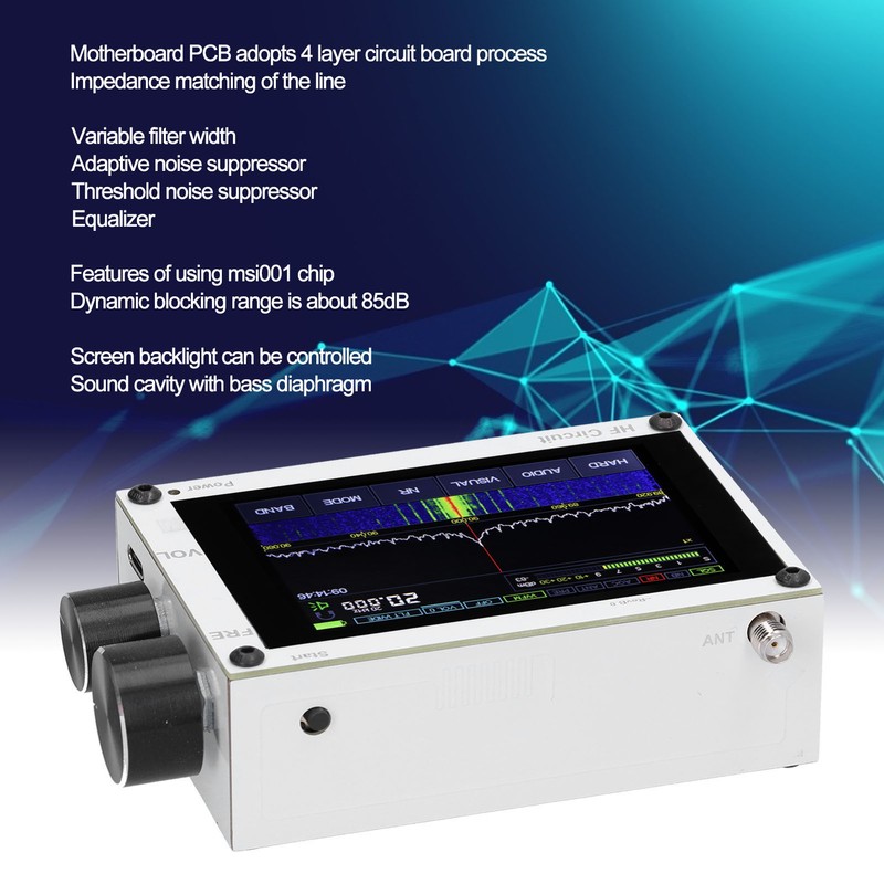 SDR Receiver Touch Screen Wireless Receiver Industrial Accessories 50kHz‑2GHz 3.5in