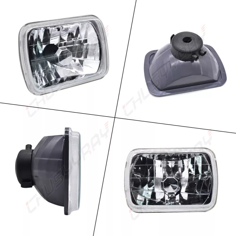 CHUSYYRAY Pair 5x7" 7x6" LED Headlights Hi/Lo DRL fit Toyota