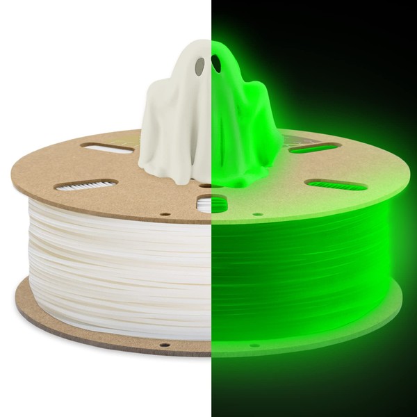 DURAMIC 3D PLA Glow in The Dark Filament 1.75mm Glow Green, 3D Printing PLA Filament 1.75mm Dimensional Accuracy +/- 0.05 mm, 1kg Spool
