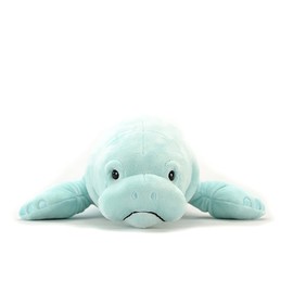 BABY FRANKIEZHOU Simulation Manatee Plush Toy, 15.74inch Super Soft Lifelike Manatee Stuffed Animal Plush Toy Cute Kids Birthday Gift Throw Pillow Home Decor