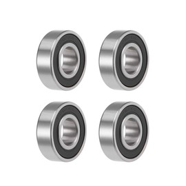 sourcing map 6202-2RS Deep Groove Ball Bearings Z2 15mm X 35mm X 11mm Double Shielded Carbon Steel 4pcs