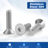 1/4-20 x 1/2" Flat Head Socket Cap Screws Countersunk Bolts,