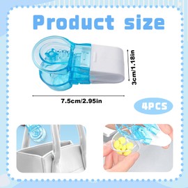 4Pcs Set, Pill Popper for Blister Packs, Portable Pill Extractor, Compact Design 0.3in x 0.19in, Ideal for Elderly and Travel Use, No Touch Easy Pill Remover for Elderly, Travel, Arthritis Patients