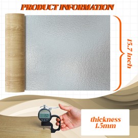 Homease Vinyl Flooring Roll 15.7" W x 393.7" L/ 43 Sq.Ft, Wood Grain Peel and Stick Floor Tiles Waterproof Wear-Resistant Vinyl Plank Flooring for Any Room, Easy DIY Flooring Solutions, Light Wood