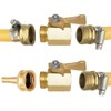 Joywayus Brass 3/4"GHT Female x Male Thread Garden Hose Ball