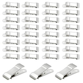 CRZQXOUR 35pcs Metal Mini Alligator Clips, Spring Clamps, Sturdy, Non-Slip, Portable, Silver, Classic, Suitable for Clothes, Photos, Home Office School