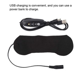 Heated Eye Mask, Electric USB Heating Eye Mask Eye Warmer Heating Eye Patch Eye Warming Pad Warm Eye Compress for Sleep, Dry Eyes, Tired Eyes