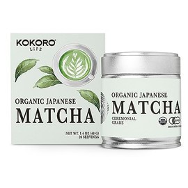 Matcha Orgánico Ceremonial Japonés – KOKORO LIFE – Té Verde en Polvo 100% Puro, Energía Natural, Sabor Suave, 40g, Ideal para Latte y Té Usucha
