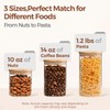 ComSaf Airtight Glass Storage Canister with Lids (0.7Qt/1.2Qt/1.6Qt) Set of