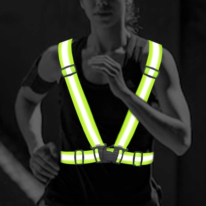 DRESBE Reflective Vest Gear Unisex Warning Vests Adjustable Laser Safety