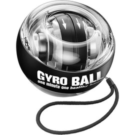 Wrist Trainer Ball Auto-Start Wrist Strengthener Gyroscopic Forearm Exerciser Gyro Ball for Strengthen Arms, Fingers, Wrist Bones and Muscles - Color: BLACK