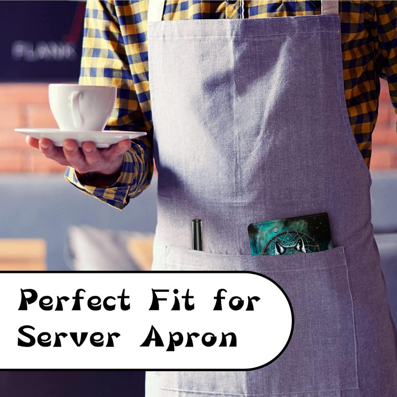 RAUEDWDJS Server Book for Waitress with Everlasting Pencil, Money Pocket