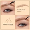Music Flower Dual-Ended Microfilling Eyebrow Pen, Liquid Eyebrow Pen with