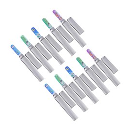 BIUDECO Christmas Nail Art Gadget 10pcs Glass Nail Files Manicure Supplies Random Style