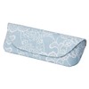 Pearl 092793 Eyeglass Case, Blue, Semi-Hard, Cotton, Floral Pattern