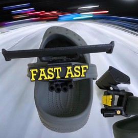 Spoiler Wing Charm for Crocs, Funny Fast ASF Spoilers for Crocs, Racing Car Accessories for Crocs, Shoe Spoiler for Crocs, Spoiler Shoe Charms – 2-Pack Stylish Shoe Decorations