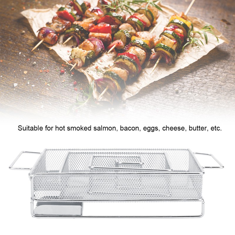 Rectangle Stainless Steel Cold Smoke Generator Barbecue Net BBQ Grill