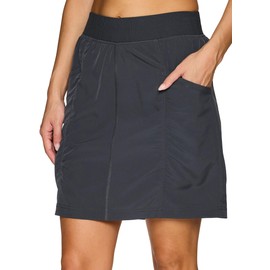 RBX Active Plus Size Fashion Skort for Women, Long Length Golf/Pickleball Skirt with Inner Compression Short, Flat-Front Waistband Charcoal 2X