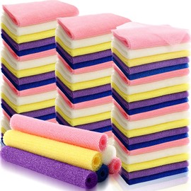 Sunnyray 100 Pieces African Bath Sponge, Long Net Bath Sponge, 31.5 x 11.8 in, Exfoliating Shower Body Scrubber, Back Scrubber, Skin Smoother, Great for Daily Use