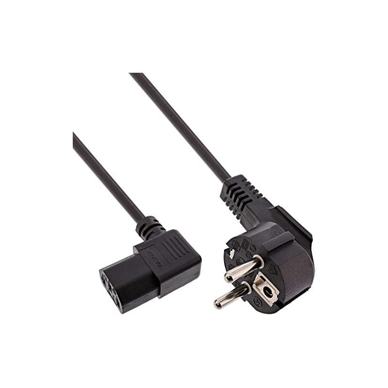 InLine® Protective Contact Angled to IEC Connector C13 Right Angled