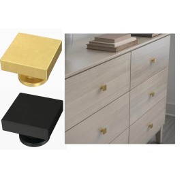 Brainerd 4-Pack Square 1.1-in Square Cabinet Knob  - Matte Black