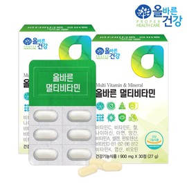 Olbareun Geongang 올바른건강 올바른 멀티비타민 900mg x 30정 2박스 Olbareun Health Olbareun Multivitamin 900mg x 30 tablets 2 boxes