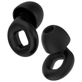 Geräuschreduzierende Ohrstöpsel,Ohrstöpsel zur Lärm Reduktion,wiederverwendbare Gehörschutzstöpsel aus Silikon,Ohrstöpsel,für Schlaf, Konzentration, Reisen (Schwarz)