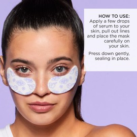 Pacifica Pacifica Reusable Mask ?nder Eye Mask Silicone Face Mask for Fine Lines & Dark Circles, Pair with Serum, Storage Tin Included, Vegan & Cruelty-Free, 2 Pieces