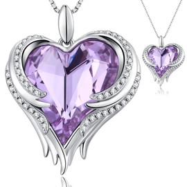 Love Heart Necklace Jewellery Women 925 Sterling Silver Ladies Necklace Anniversary Birthday Mother's Day Jewelry Gifts for Mum Her Wife