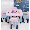 supuzz Pink Kids Chair for Table - PP Plastic Backrest