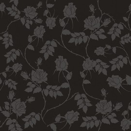WESTICK Black Floral Peel and Stick Wallpaper Vintage Dark Floral Contact Paper for Walls Renter Friendly Removable Black Rose Wallpaper for Bedroom Accent Wall Bathroom Living Room Cabinet 17.5"x100"