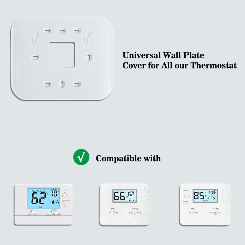 Thermostat Trim Plate Cover, Covers Wall Imperfections, Easy to Install,