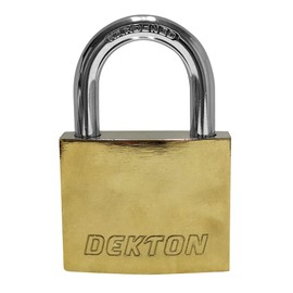 Dekton DT70135 60MM Titanium Plated Iron Padlock, Black