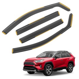 HOPE YOU READY Shatterproof in-Channel Window Rain Guards for 2020-2024 Toyota RAV4, Extra Durable Window Deflectors, Vent Window Visors for Cars, Vent Deflector, 4pcs
