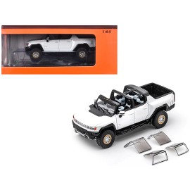 2022 for GMC Hummer EV Pickup Truck DCD White 1/64 Diecast Model Car by GCD Classical Style Toy in Die-Cast Metal