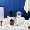 Qtip Holder Bathroom Set with Tray(4PCS) - 3 Pack Acrylic