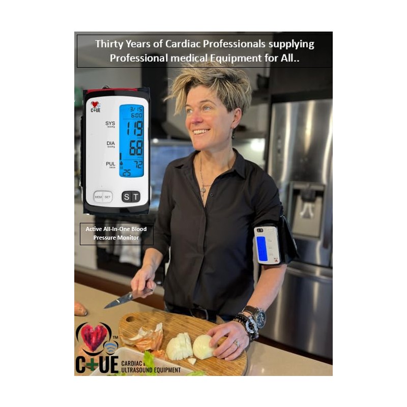 C+UE, Hospital Grade Blood Pressure Monitor, Active, All-In-One Arm, Measured.