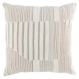Kosas Home Charlotte 22x22 Cotton and Linen Throw Pillow in Natural/Ivory