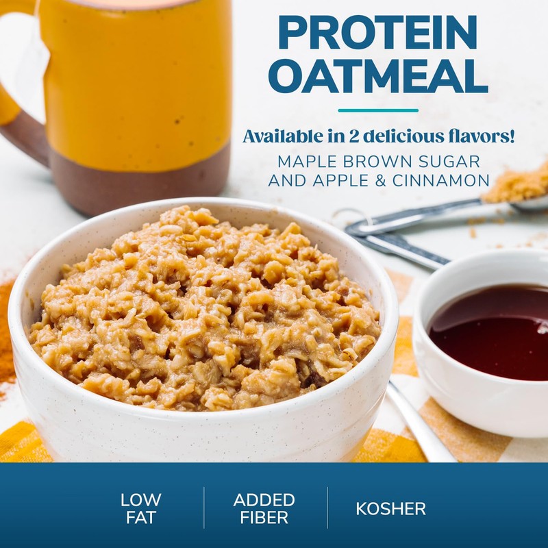 Wonderslim Instant Protein Oatmeal, Apple & Cinnamon, Gluten Free, Low