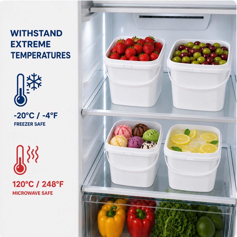 24 Pack Ice Cream Containers-Plastic Food Containers with Lids 68