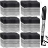 Thenshop 300 Pack Black Permanent Markers Bulk - Fine Point