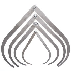 COMIART Bent-Leg Stainless Steel Caliper Clay Sculpture Ceramic Measuring Pottery Tools Set 12" 10" 8" 4"