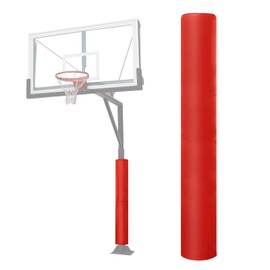 Heavy Duty Basketball Pole Pads, Fits 3" x 3", 3.5"x 3.5", 4" x 4" Round Size Poles, 2" Thick 72" Tall All-Weather Pad(Red,3 Sides Parcels)