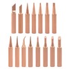 Saipor 15 Pcs Pure Copper Soldering Iron Tip Kit 900M-T