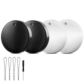 Nutale 2025 Air Tags-4 Pack, Bluetooth Luggage Tracker Works with Apple Find My APP [Apple MFi Certified，iOS Only]，Key Finder Item Locator Worldwide Tracking for Luggage, Backpack, Pet, Wallet