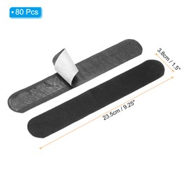 PATIKIL 9" Golf Hat Sweat Liner, 80 Pcs Disposable Cap Sweat Guard Liner Cap Absorbent Sweat Pad for Sun Hat, Golf/Baseball/Tennis Hats, Black